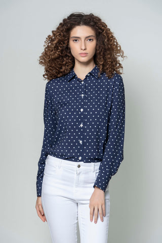 Lydia Navy Polka Dot