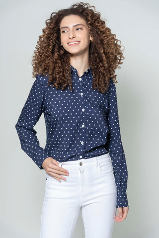 Lydia Navy Polka Dot