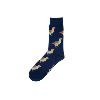 Navy Partridge Sock