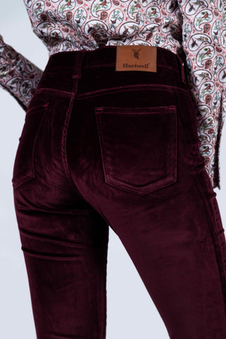 Rosie Wine Velvet Trousers