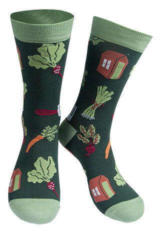 Men's Bamboo Socks - Green, Garden Shed