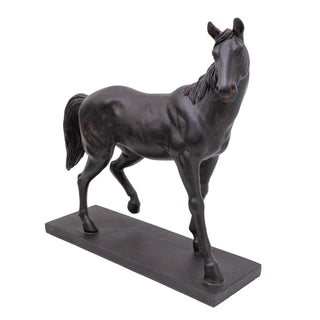 Black Horse on Stand 33cm