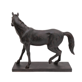 Black Horse on Stand 33cm