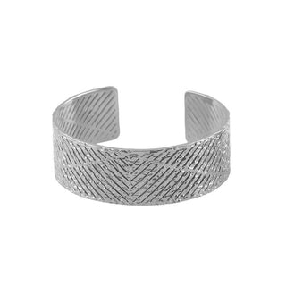 Textured cuff in steel