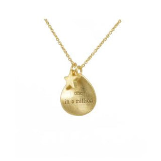 "One in a million" necklace in gold