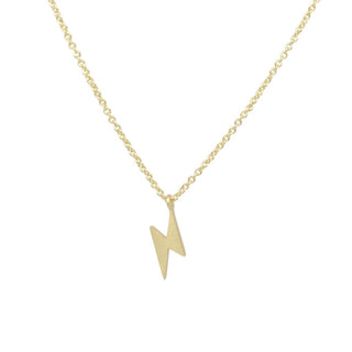 Lightning strike necklace gold