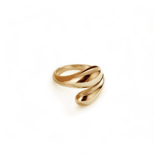 Bulb wrap ring in Gold