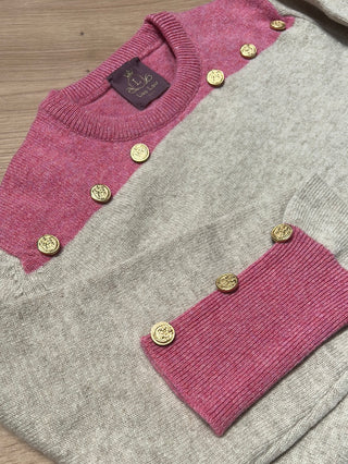 Lisa Lou Gold Button Jumper