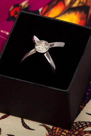 Classic Scarf Ring Silver Finish