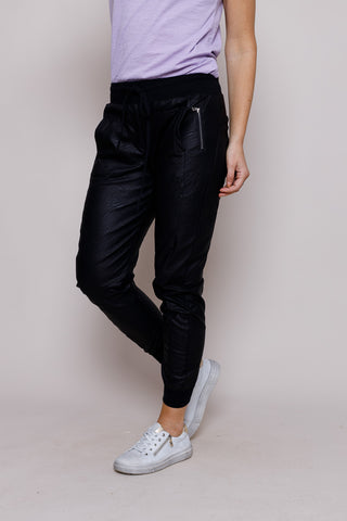 Faux Leather Ultimate Joggers – Crowberry Wood