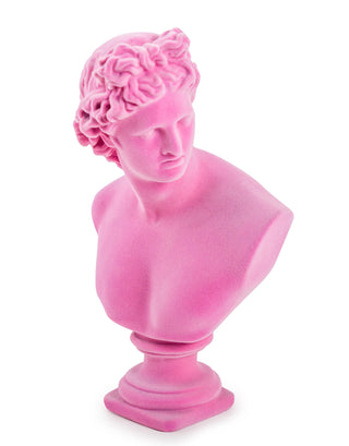 Pink Flock Large Apollo Bust