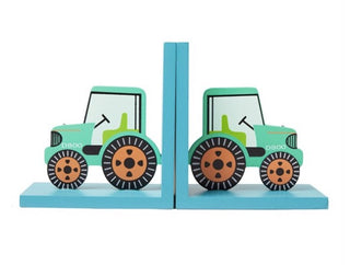 Green Tractor Bookends