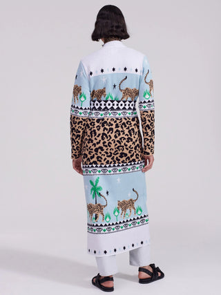 Leopardess Cotton Jacquard Duster