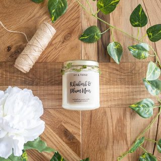 Rhubarb & Plum Noir Candle (190g) from Ivy & Twine