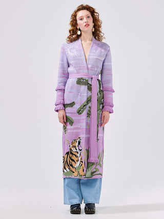 Roaring  Tiger Cotton Jacquard Duster