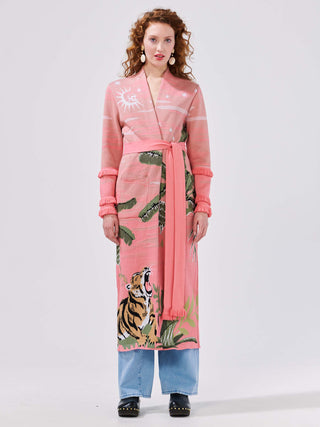 Roaring  Tiger Cotton Jacquard Duster