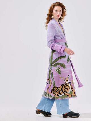 Roaring  Tiger Cotton Jacquard Duster